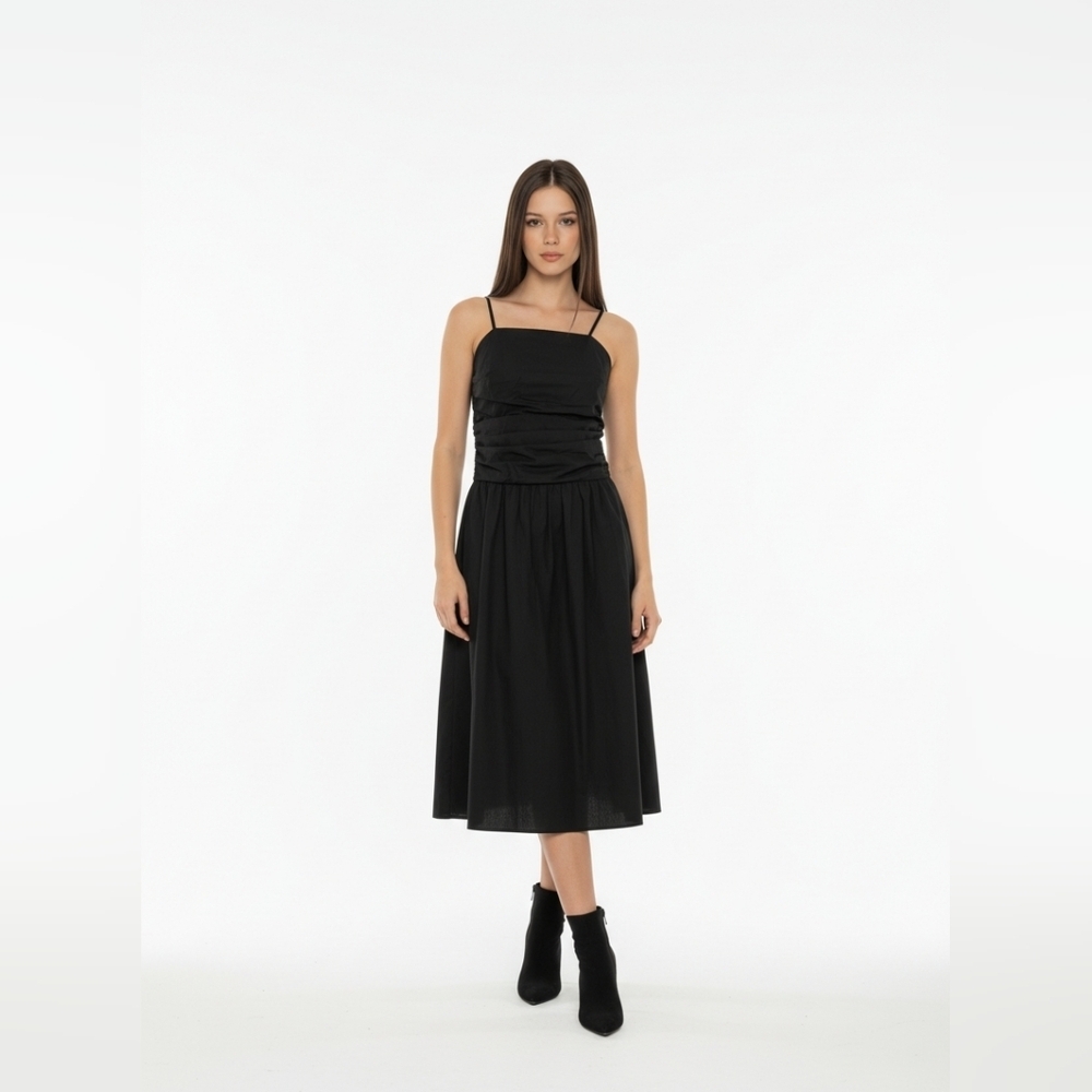 NWT ASOS Designs Black Midi Dress Size 2